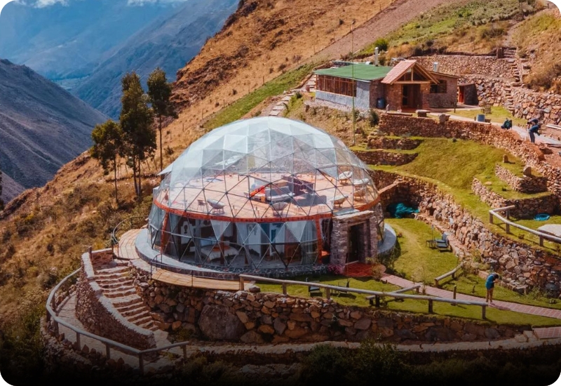 45Domo geodésico glamping